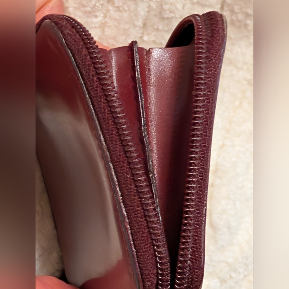 Gucci Vintage Burgundy Zip Around Leather Coin Pouch Good Condition. - Picture 6 of 11